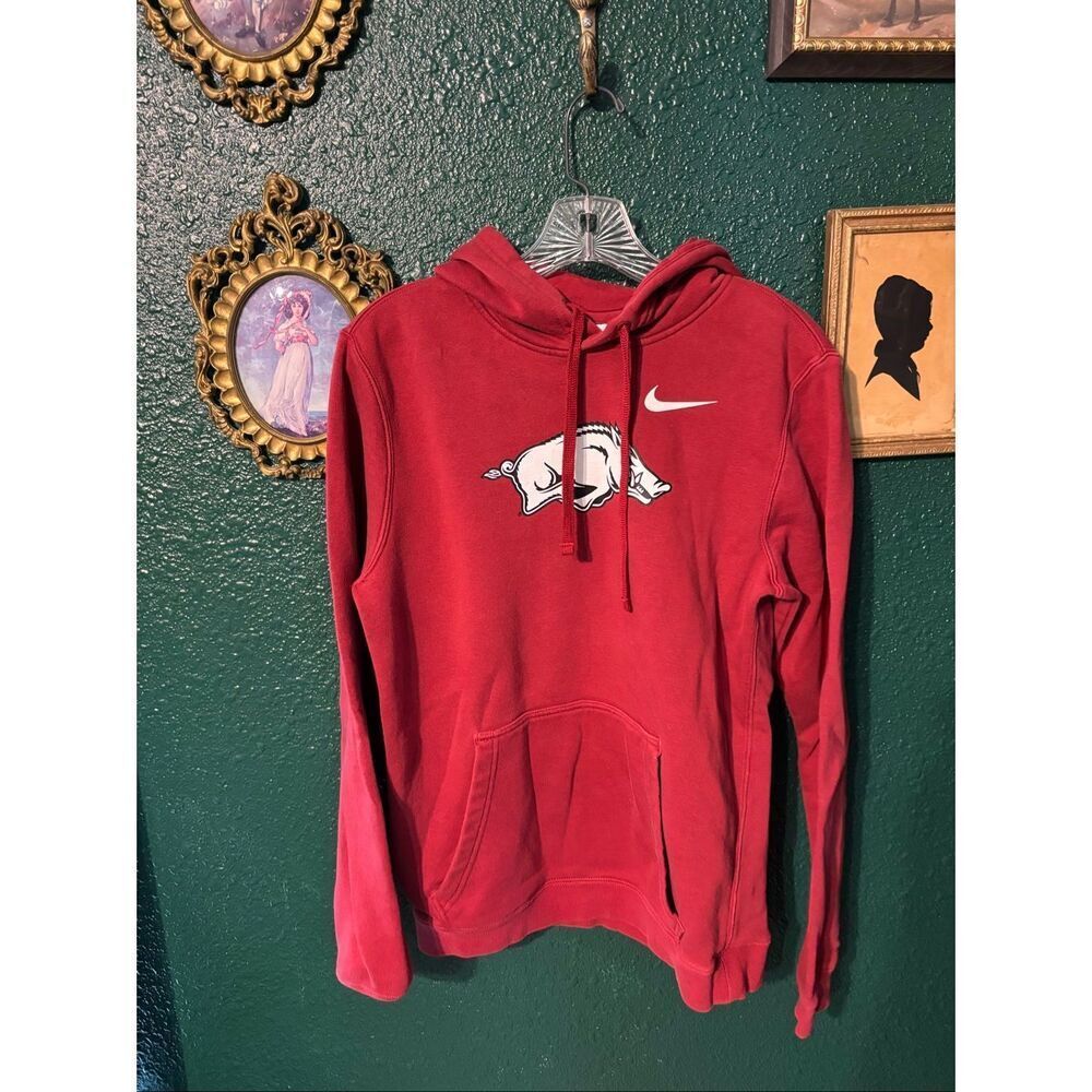 Nike Red Arkansas Razorbacks Hogs Hoodie Size Small